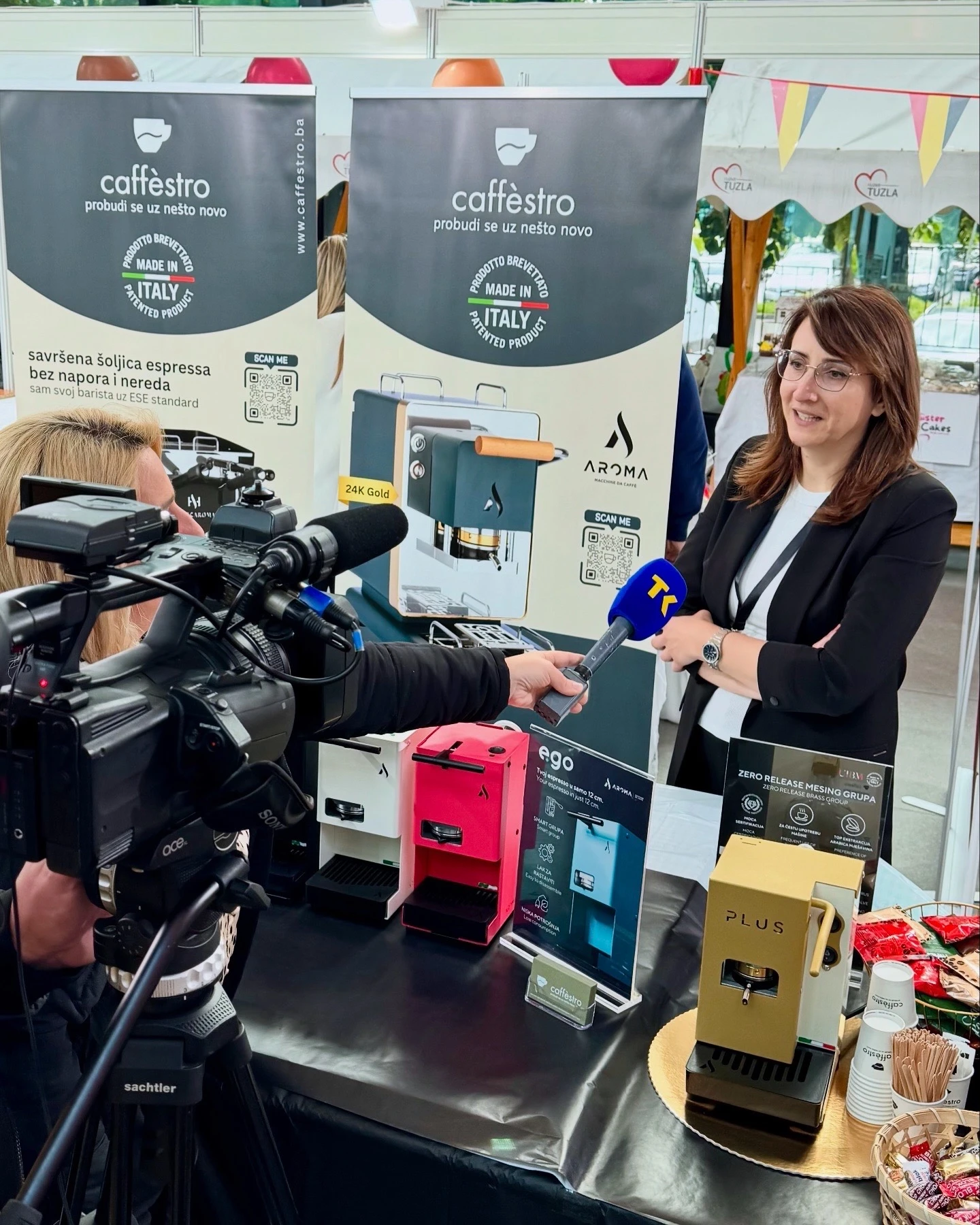 Direktorica daje izjavu za medije
